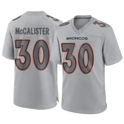 Men's Tanner McCalister Denver Broncos No.30 Game Atmosphere Fashion Jersey - Gray