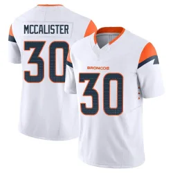 Men's Tanner McCalister Denver Broncos No.30 Limited Vapor F.U.S.E. Jersey - White