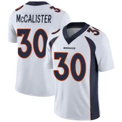 Men's Tanner McCalister Denver Broncos No.30 Limited Vapor Untouchable Jersey - White