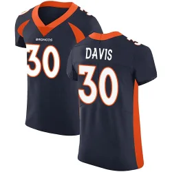 Men's Terrell Davis Denver Broncos No.30 Elite Alternate Vapor Untouchable Jersey - Navy