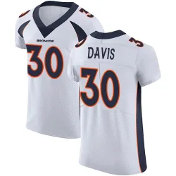 Men's Terrell Davis Denver Broncos No.30 Elite Vapor Untouchable Jersey - White