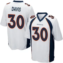 Men's Terrell Davis Denver Broncos No.30 Game Jersey - White