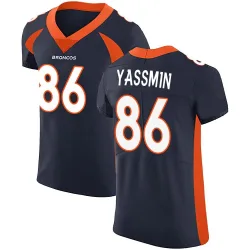 Men's Thomas Yassmin Denver Broncos No.86 Elite Alternate Vapor Untouchable Jersey - Navy