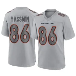 Men's Thomas Yassmin Denver Broncos No.86 Game Atmosphere Fashion Jersey - Gray