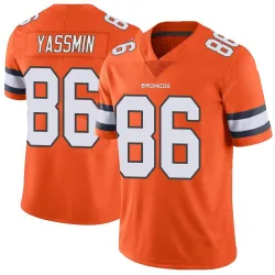 Men's Thomas Yassmin Denver Broncos No.86 Limited Color Rush Vapor Untouchable Jersey - Orange