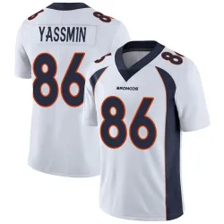 Men's Thomas Yassmin Denver Broncos No.86 Limited Vapor Untouchable Jersey - White