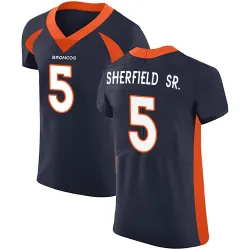 Men's Trent Sherfield Sr. Denver Broncos No.5 Elite Alternate Vapor Untouchable Jersey - Navy