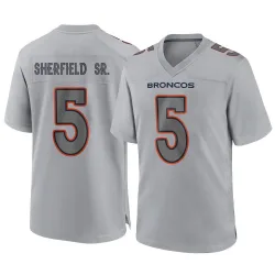 Men's Trent Sherfield Sr. Denver Broncos No.5 Game Atmosphere Fashion Jersey - Gray