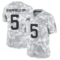Men's Trent Sherfield Sr. Denver Broncos No.5 Limited 2024 Salute to Service Jersey - Arctic Camo