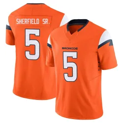 Men's Trent Sherfield Sr. Denver Broncos No.5 Limited Vapor F.U.S.E. 2nd Jersey - Orange