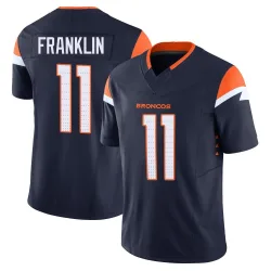Men's Troy Franklin Denver Broncos No.11 Limited Alternate Vapor F.U.S.E. Jersey - Navy