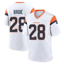 Men's Tyler Badie Denver Broncos No.28 Game 2nd Jersey - White