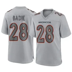 Men's Tyler Badie Denver Broncos No.28 Game Atmosphere Fashion Jersey - Gray
