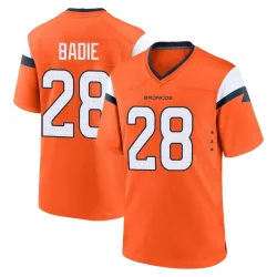 Men's Tyler Badie Denver Broncos No.28 Game Jersey - Orange