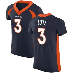 Men's Wil Lutz Denver Broncos No.3 Elite Alternate Vapor Untouchable Jersey - Navy