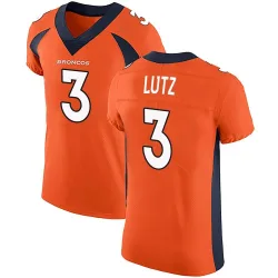 Men's Wil Lutz Denver Broncos No.3 Elite Team Color Vapor Untouchable Jersey - Orange