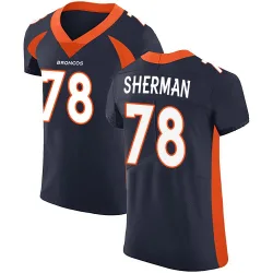 Men's Will Sherman Denver Broncos No.78 Elite Alternate Vapor Untouchable Jersey - Navy