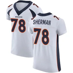 Men's Will Sherman Denver Broncos No.78 Elite Vapor Untouchable Jersey - White