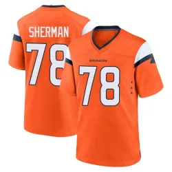 Men's Will Sherman Denver Broncos No.78 Game Jersey - Orange