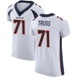 Men's Xavier Truss Denver Broncos No.71 Elite Vapor Untouchable Jersey - White