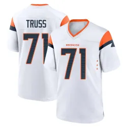 Men's Xavier Truss Denver Broncos No.71 Game 2nd Jersey - White