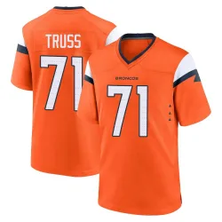 Men's Xavier Truss Denver Broncos No.71 Game Jersey - Orange
