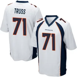 Men's Xavier Truss Denver Broncos No.71 Game Jersey - White