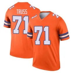 Men's Xavier Truss Denver Broncos No.71 Legend Alternate Mile High Collection 1977 Throwback Jersey - Orange
