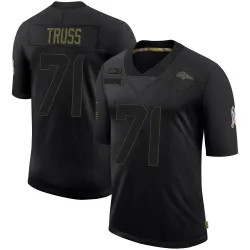 Men's Xavier Truss Denver Broncos No.71 Limited 2020 Salute To Service Jersey - Black