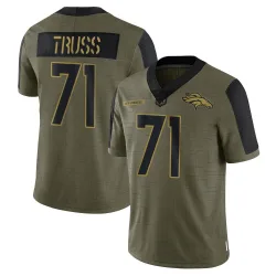 Men's Xavier Truss Denver Broncos No.71 Limited 2021 Salute To Service Jersey - Olive