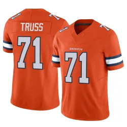Men's Xavier Truss Denver Broncos No.71 Limited Vapor F.U.S.E. Jersey - Orange