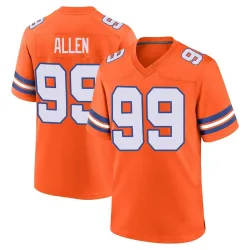 Men's Zach Allen Denver Broncos No.99 Game Alternate Mile High Collection 1977 Throwback Jersey - Orange
