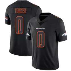 Men's Zach Triner Denver Broncos No.0 Limited Jersey - Black Impact