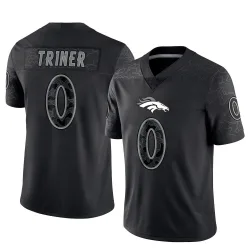 Men's Zach Triner Denver Broncos No.0 Limited Reflective Jersey - Black