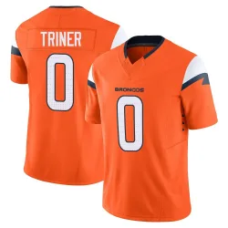Men's Zach Triner Denver Broncos No.0 Limited Vapor F.U.S.E. 2nd Jersey - Orange