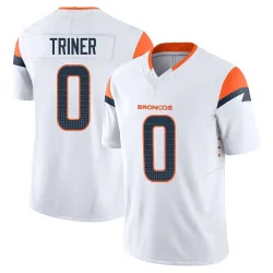 Men's Zach Triner Denver Broncos No.0 Limited Vapor F.U.S.E. Jersey - White