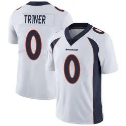 Men's Zach Triner Denver Broncos No.0 Limited Vapor Untouchable Jersey - White
