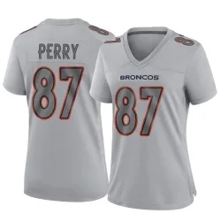 Women's A.T. Perry Denver Broncos No.87 Game Atmosphere Fashion Jersey - Gray
