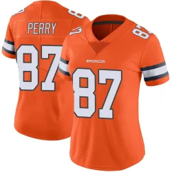 Women's A.T. Perry Denver Broncos No.87 Limited Color Rush Vapor Untouchable Jersey - Orange