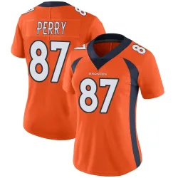 Women's A.T. Perry Denver Broncos No.87 Limited Team Color Vapor Untouchable Jersey - Orange