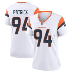 Women's Aaron Patrick Denver Broncos No.94 Game 2nd Jersey - White