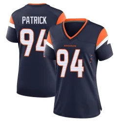 Women's Aaron Patrick Denver Broncos No.94 Game Alternate Jersey - Navy
