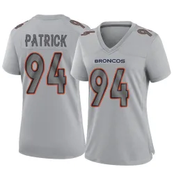 Women's Aaron Patrick Denver Broncos No.94 Game Atmosphere Fashion Jersey - Gray