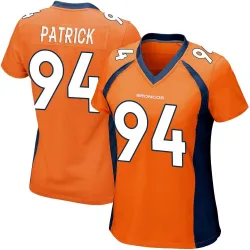 Women's Aaron Patrick Denver Broncos No.94 Game Team Color Jersey - Orange
