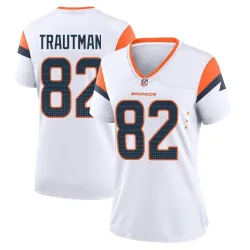 Women's Adam Trautman Denver Broncos No.82 Game 2nd Jersey - White