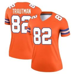 Women's Adam Trautman Denver Broncos No.82 Legend Alternate Mile High Collection 1977 Throwback Jersey - Orange