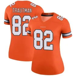 Women's Adam Trautman Denver Broncos No.82 Legend Color Rush Jersey - Orange