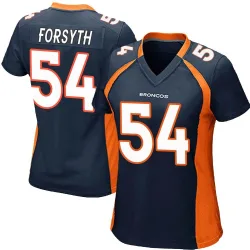 Women's Alex Forsyth Denver Broncos No.54 Game Alternate Jersey - Navy Blue