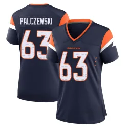 Women's Alex Palczewski Denver Broncos No.63 Game Alternate Jersey - Navy