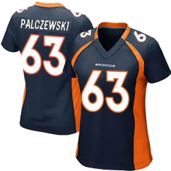 Women's Alex Palczewski Denver Broncos No.63 Game Alternate Jersey - Navy Blue